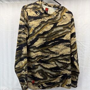 Origins Men's Long Sleeve Shirt - Black and Gold Pattern